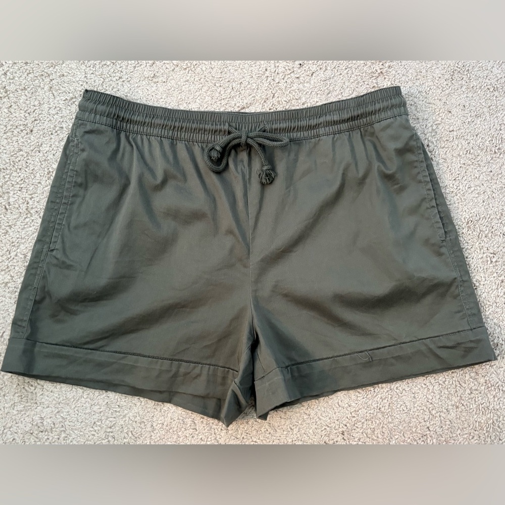 Lou & Grey Olive Drawstring Athletic Shorts